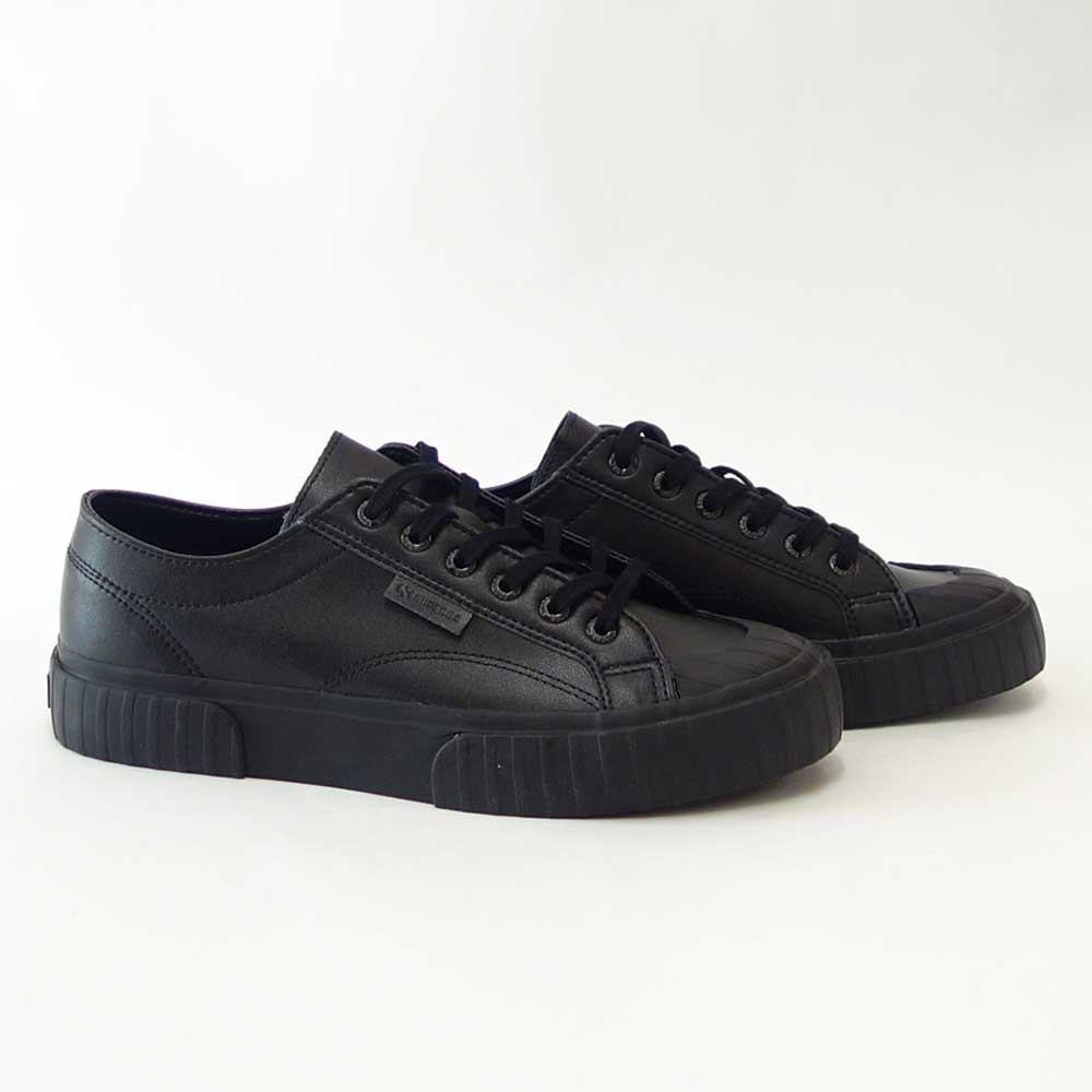 【SALE 20%OFF】 スペルガ SUPERGA 2630-WATERPROOF VEGAN LEATHER(ユニセックス)ブラック (2a81276w5004) シンセティックレザー スニーカー ミリタリー メンズ シューズ 「靴」