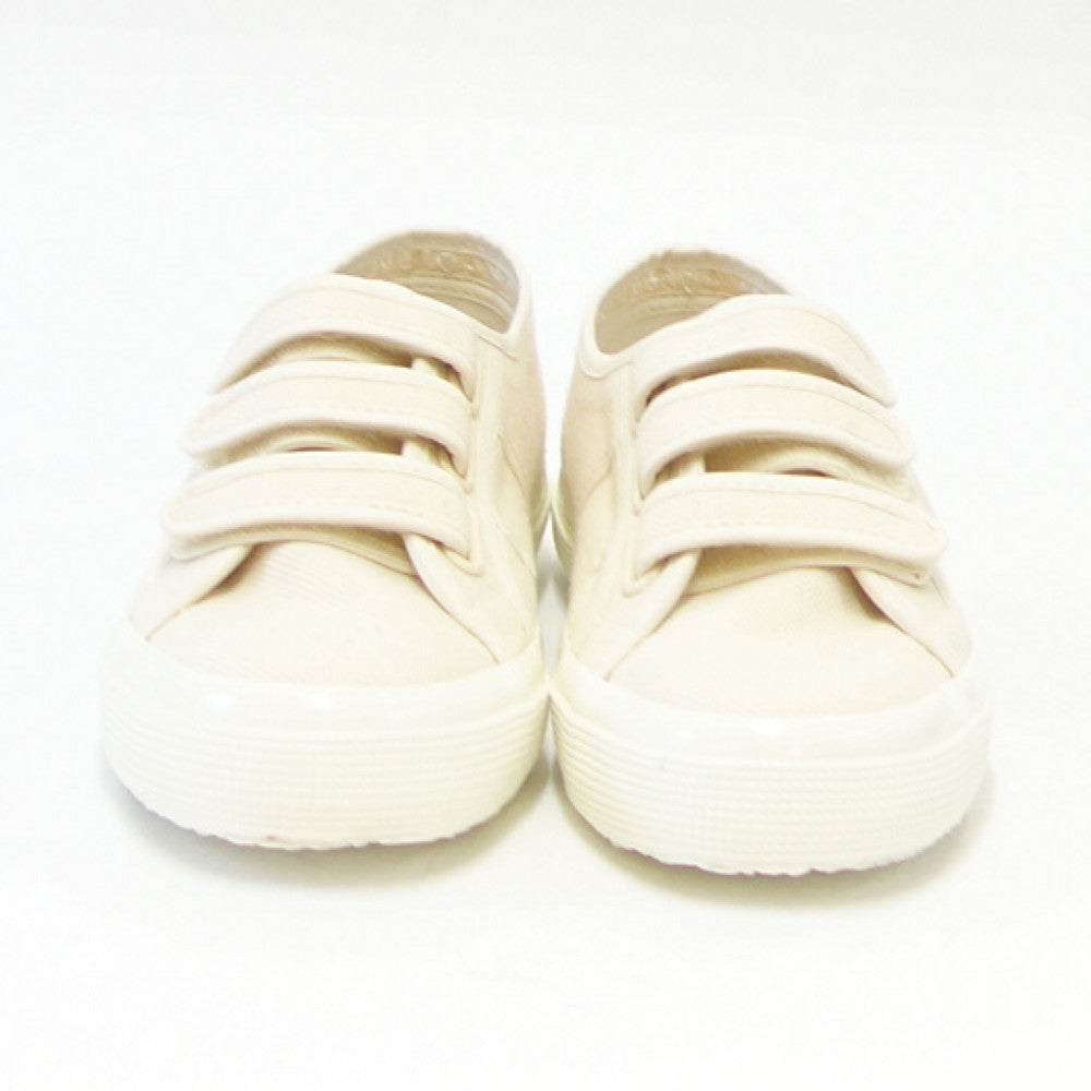 【SALE 30%OFF】 スペルガ SUPERGA 2750-STRAPS SHINY AVORIO(ユニセックス)ベージュ (2s11151wafp) ナチュラルなキャンバススニーカー レディース ベルクロ ストラップ「靴」