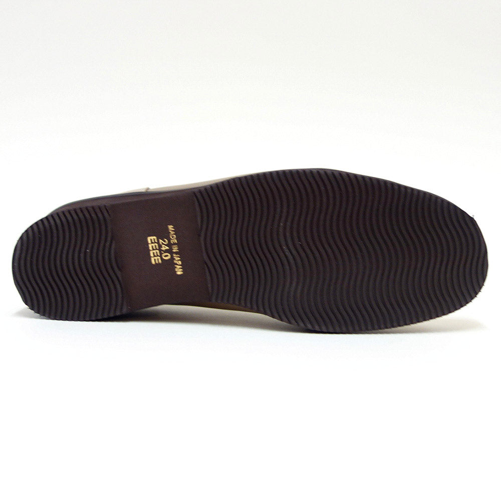 フィズリーンFIZZREEN3020ライトオーク(レディース)快適EEEEのウェッジパンプス(日本製)スリッポンウェッジシューズ4Eレザーシューズコンフォートウォーキングタウンカジュアル