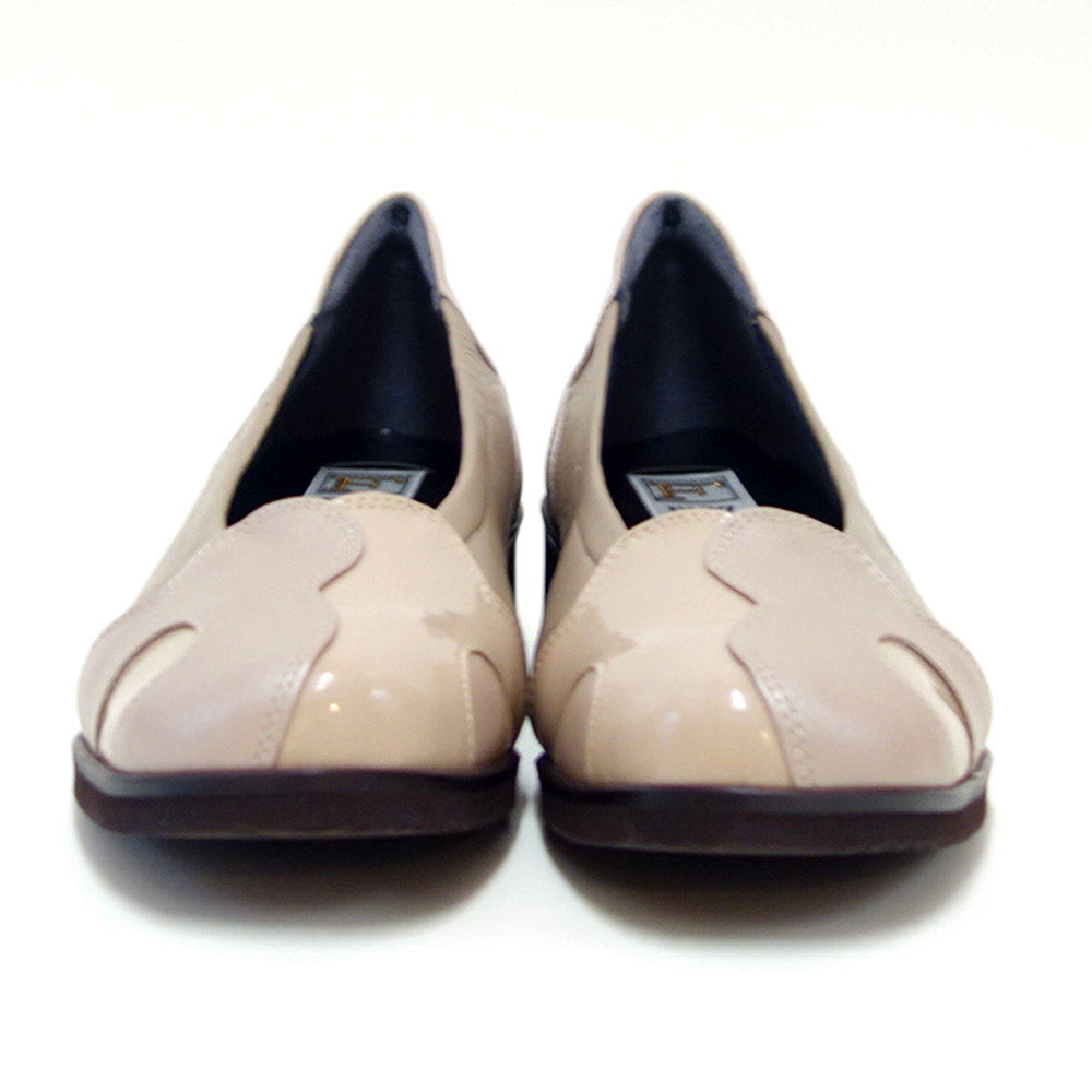 フィズリーンFIZZREEN3020ライトオーク(レディース)快適EEEEのウェッジパンプス(日本製)スリッポンウェッジシューズ4Eレザーシューズコンフォートウォーキングタウンカジュアル