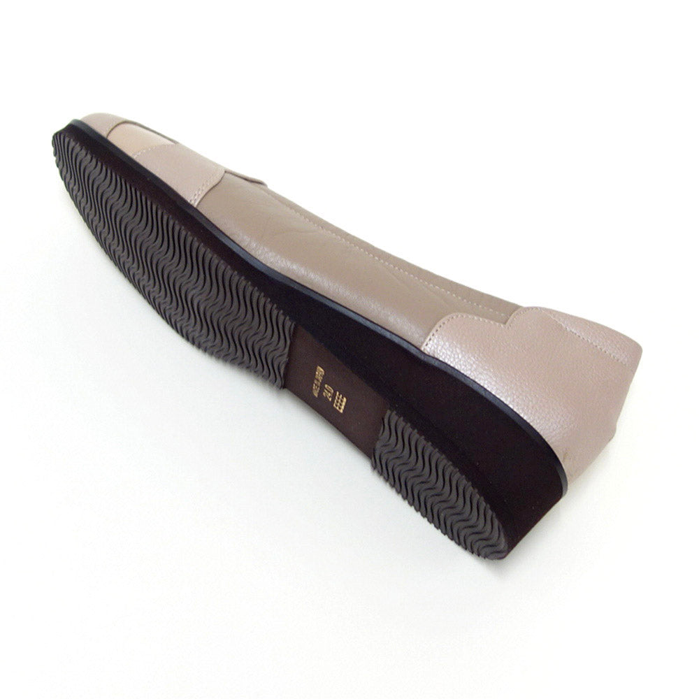 フィズリーンFIZZREEN3020ライトオーク(レディース)快適EEEEのウェッジパンプス(日本製)スリッポンウェッジシューズ4Eレザーシューズコンフォートウォーキングタウンカジュアル