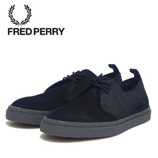 フレッドペリー  FRED PERRY B3360 102 LINDEN SUEDE WOMENS(レディース) カラー:ブラック (102)  天然皮革 ローカット スエードレザー スニーカー レースアップシューズ「靴」