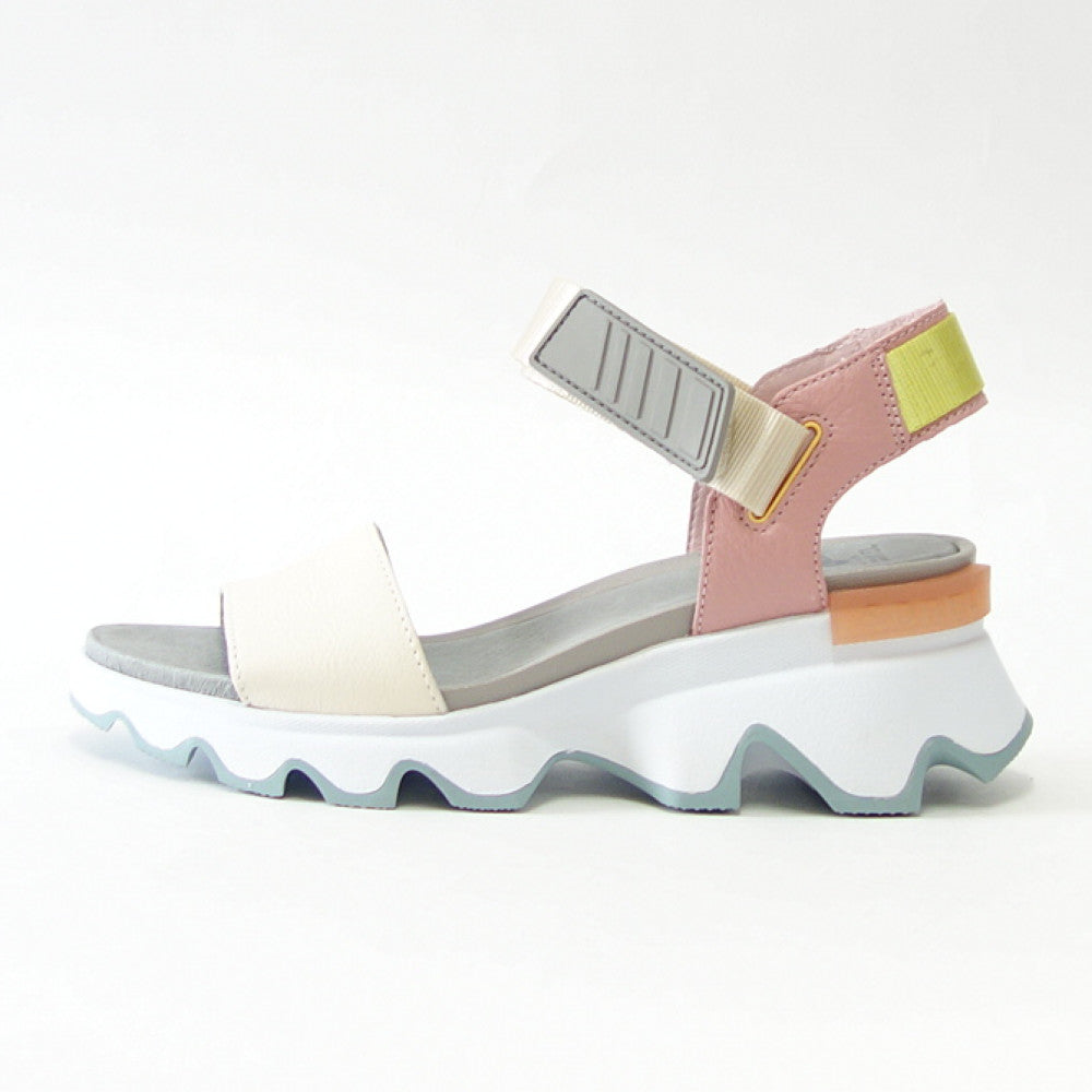 【SALE 40%OFF】 ソレル SOREL NL 3567(レディース サンダル) キネティックサンダル:Chalk / Eraser Pink (191) 天然皮革 アンクルストラップ サンダル ウェッジヒール「靴」