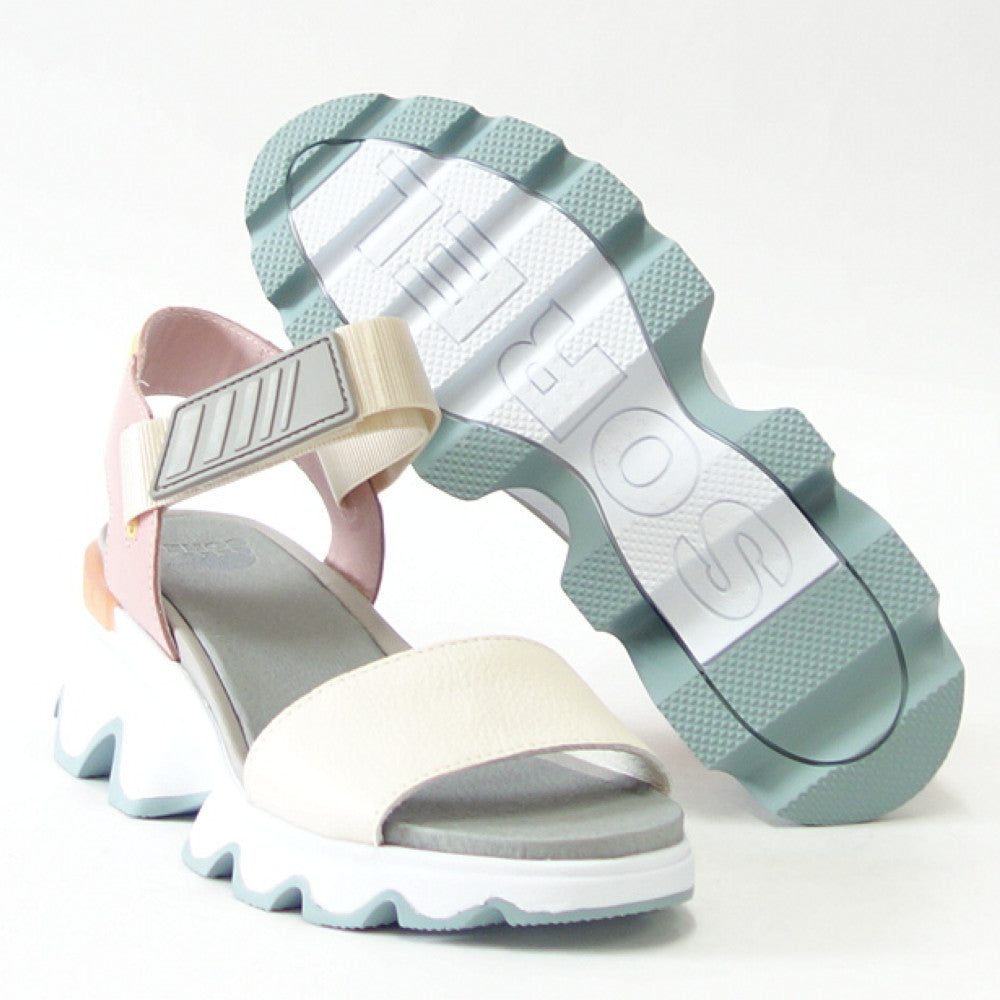 【SALE 40%OFF】 ソレル SOREL NL 3567(レディース サンダル) キネティックサンダル:Chalk / Eraser Pink (191) 天然皮革 アンクルストラップ サンダル ウェッジヒール「靴」