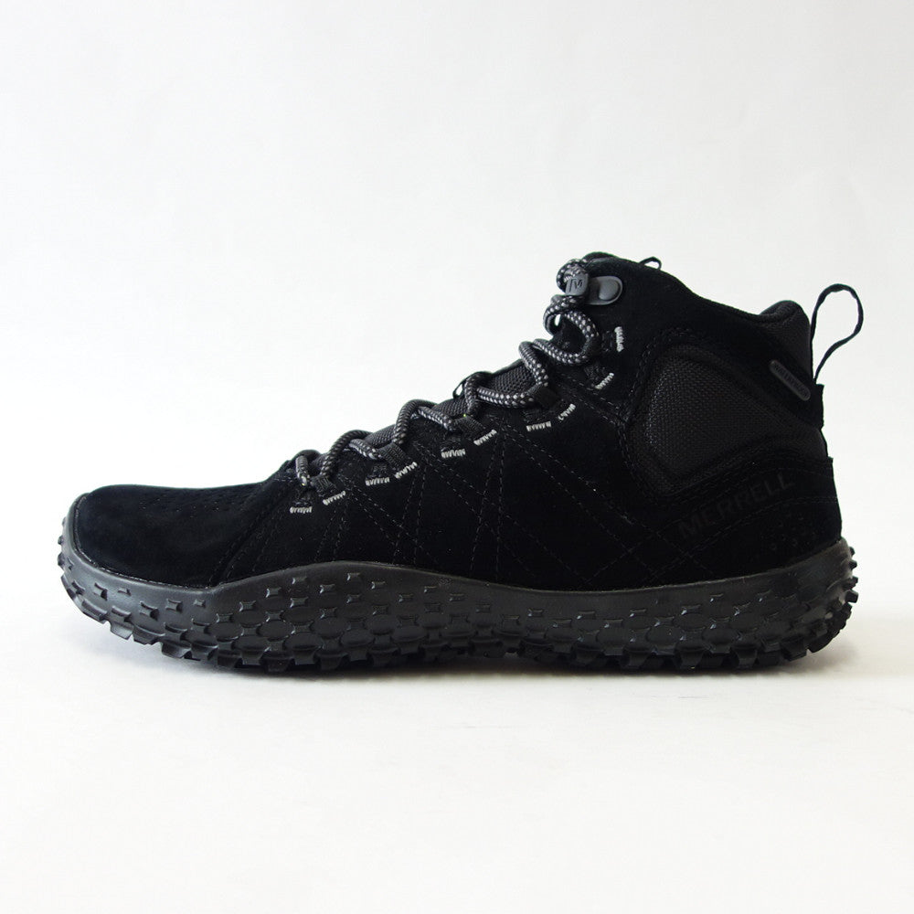 MERRELL メレル ラプト ミッド ウォータープルーフ WRAPT MID WATERPROOF(メンズ) 037751 ブラック 防水 ベアフットシューズ ハイカット ハイキングモデル 全天候型「靴」