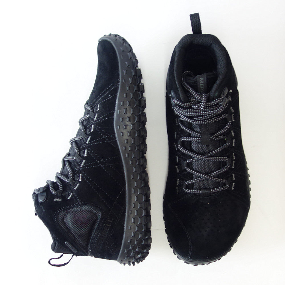 MERRELL メレル ラプト ミッド ウォータープルーフ WRAPT MID WATERPROOF(メンズ) 037751 ブラック 防水 ベアフットシューズ ハイカット ハイキングモデル 全天候型「靴」
