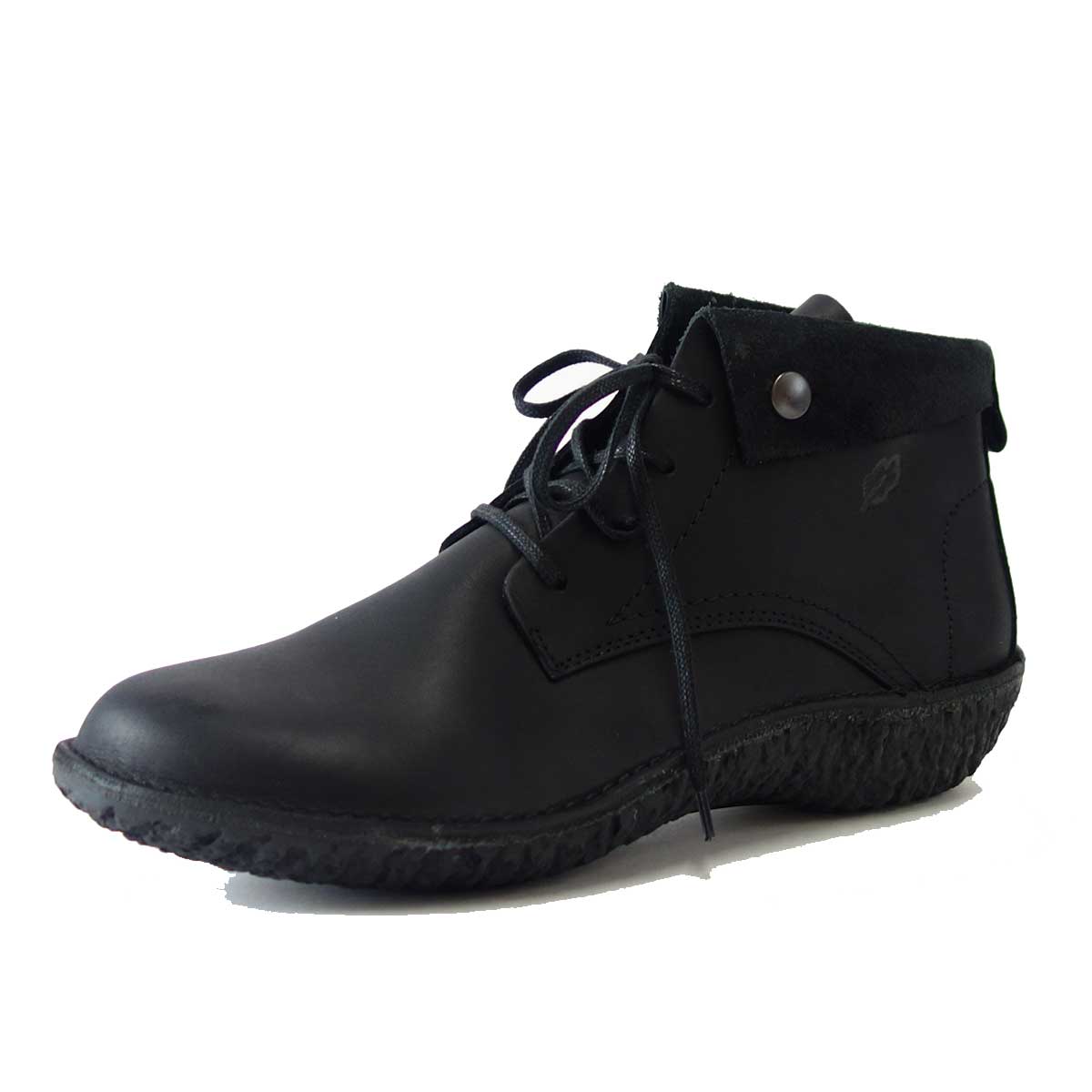 【SALE 50%OFF】 Loint's ロインツ 37791 899 ブラック(レディース) レースアップ アンクルブーツ 履くほどに足と一体化する履き心地 「靴」