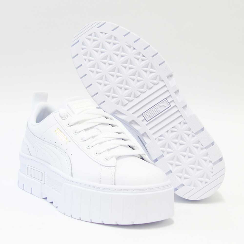 プーマ PUMA メイズ クラシック ウィメンズ 38420901 ホワイト (レディース)スムースレザー 厚底 ローカット シューズ「靴」