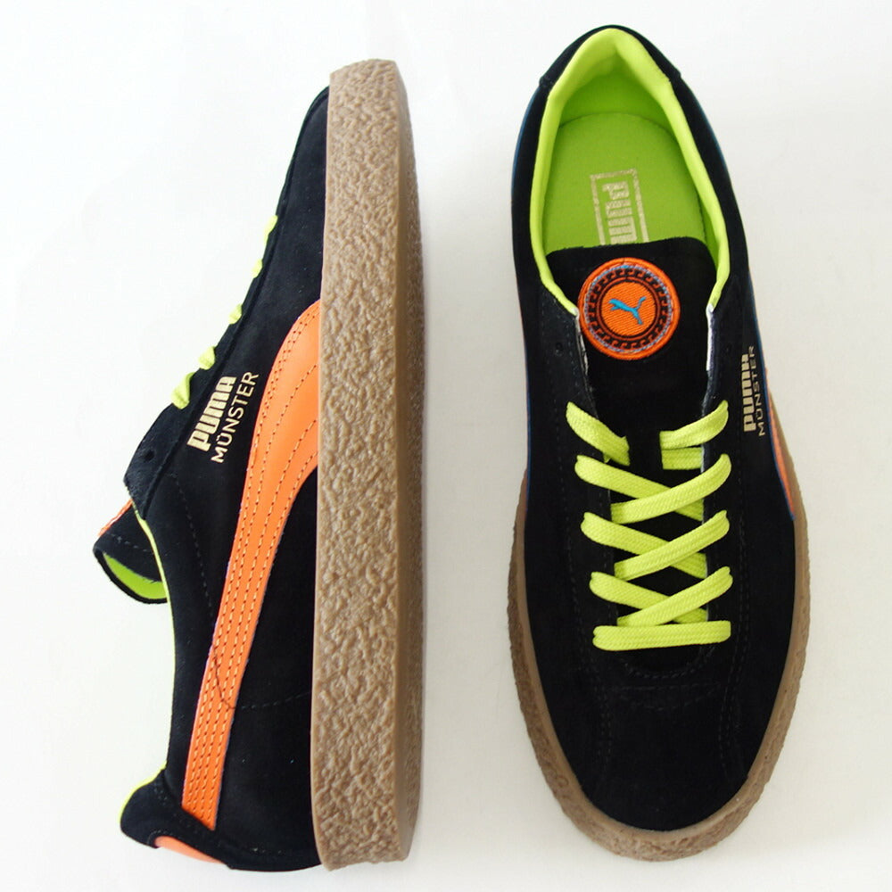 【SALE 20%OFF】 プーマ PUMA ミュンスター プーマ レジェンド 38421901 ブラック / Vibrant Orange (ユニセックス)スエードレザー ローカット レディース スニーカー メンズ「靴」