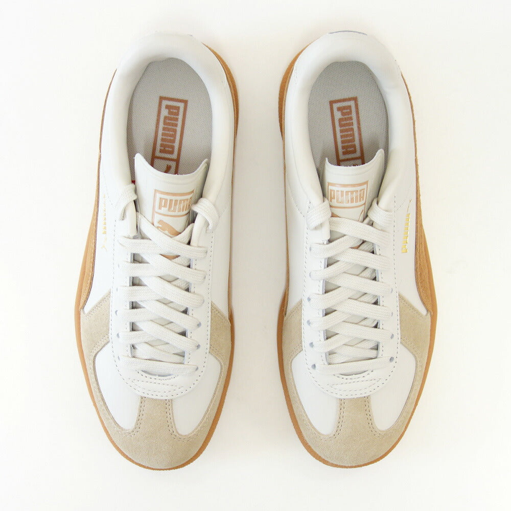 プーマPUMAアーミートレーナースニーカー38660716AlpineSnow-CaramelLatte(ユニセックス)天然皮革ローカットスニーカーウォーキング「靴」