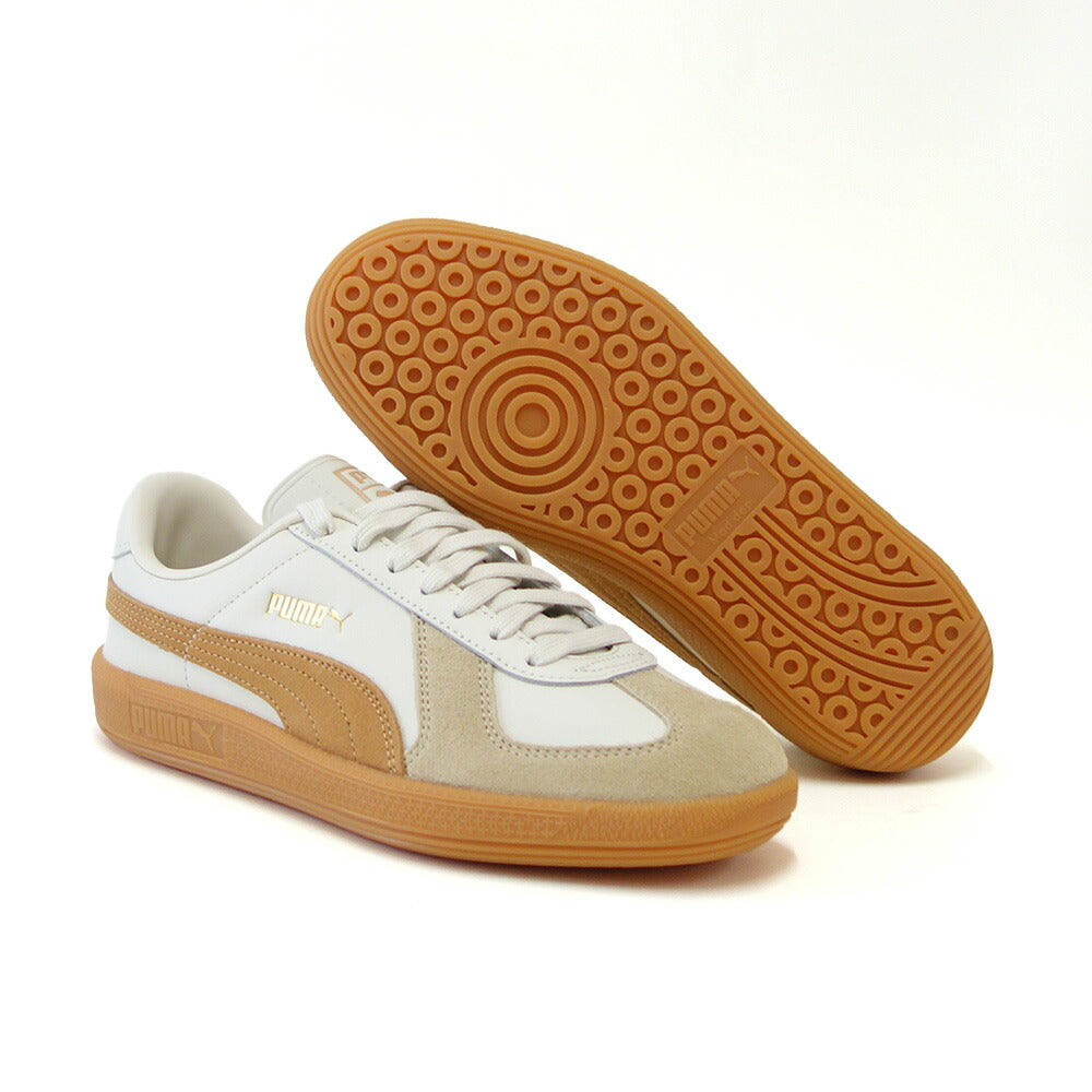 プーマPUMAアーミートレーナースニーカー38660716AlpineSnow-CaramelLatte(ユニセックス)天然皮革ローカットスニーカーウォーキング「靴」