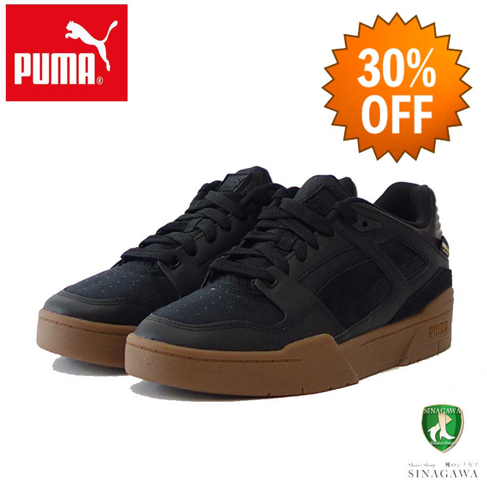 【SALE 30%OFF】 プーマ PUMA スリップストリーム INVADR 38855101 プーマブラック/ガム (メンズ)天然皮革 コーデュラ ローカット バスケットシューズ ウォーキング「靴」