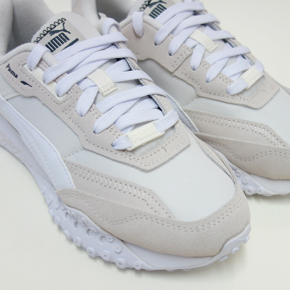 プーマPUMAユニセックスブラックトップライダースニーカー39272501WarmWhite-PUMAWhiteスエードレザーローカットスニーカーウォーキング「靴」