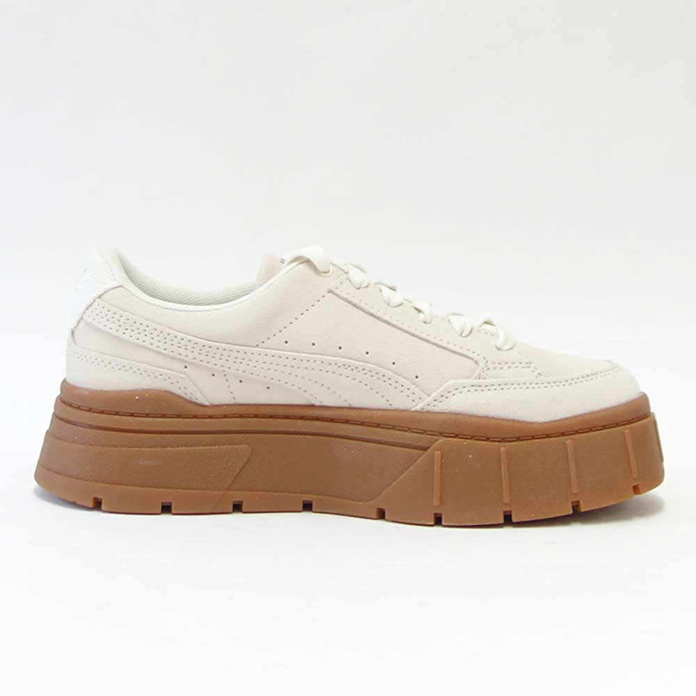 プーマPUMAメイズスタックソフトウィンターウィメンズ39306501WarmWhite(レディース)スエードレザー厚底ローカットシューズ「靴」