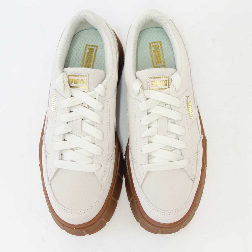 プーマPUMAメイズスタックソフトウィンターウィメンズ39306501WarmWhite(レディース)スエードレザー厚底ローカットシューズ「靴」