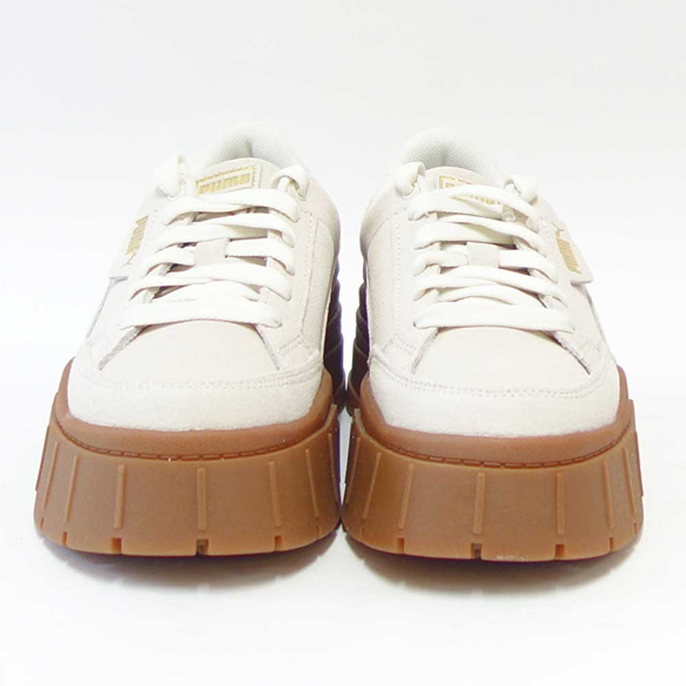 プーマPUMAメイズスタックソフトウィンターウィメンズ39306501WarmWhite(レディース)スエードレザー厚底ローカットシューズ「靴」
