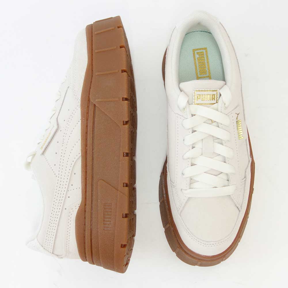 プーマPUMAメイズスタックソフトウィンターウィメンズ39306501WarmWhite(レディース)スエードレザー厚底ローカットシューズ「靴」