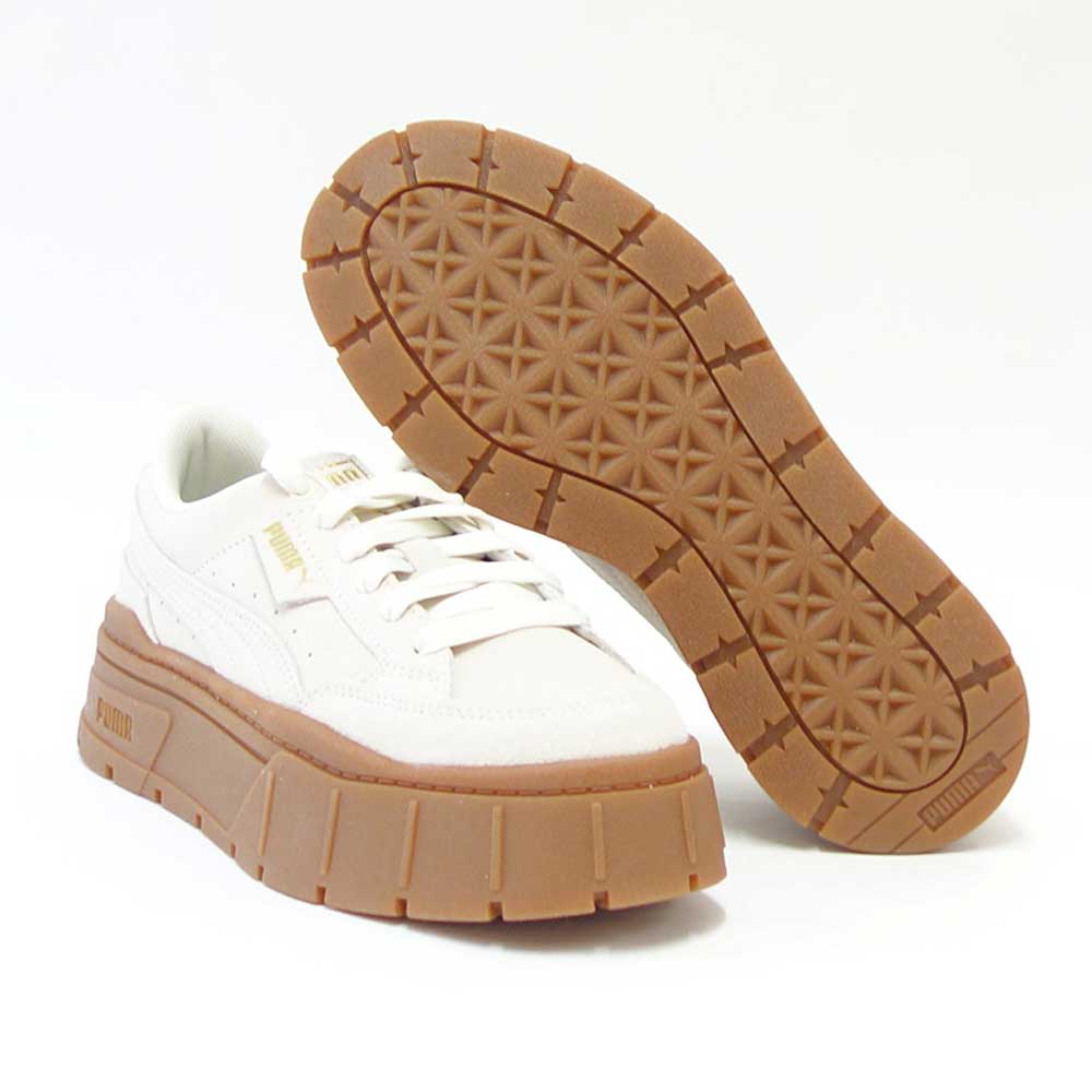 プーマPUMAメイズスタックソフトウィンターウィメンズ39306501WarmWhite(レディース)スエードレザー厚底ローカットシューズ「靴」