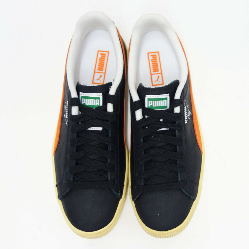 プーマ PUMA クライド VINTAGE 39468702 PUMA BLACK / RICKIE ORANGE(メンズ)ヌバックレザー ローカット スニーカー「靴」