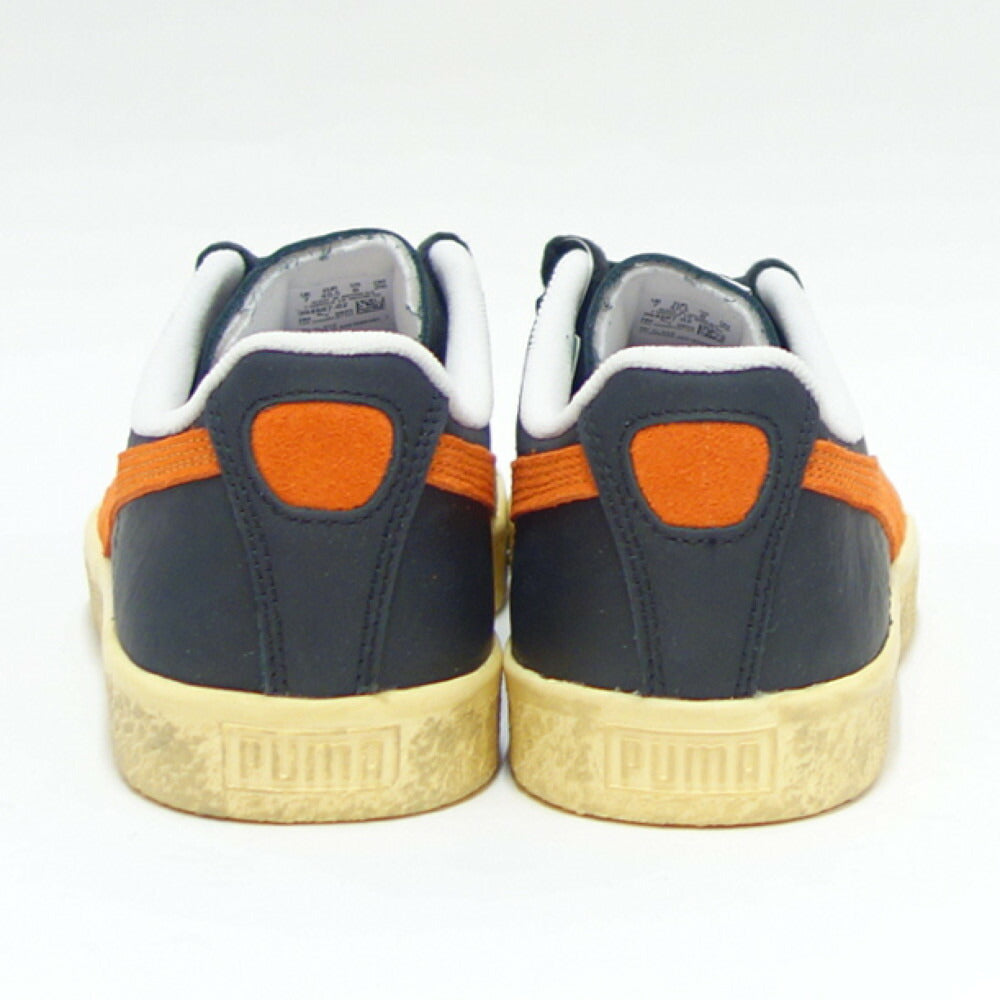 プーマ PUMA クライド VINTAGE 39468702 PUMA BLACK / RICKIE ORANGE(メンズ)ヌバックレザー ローカット スニーカー「靴」