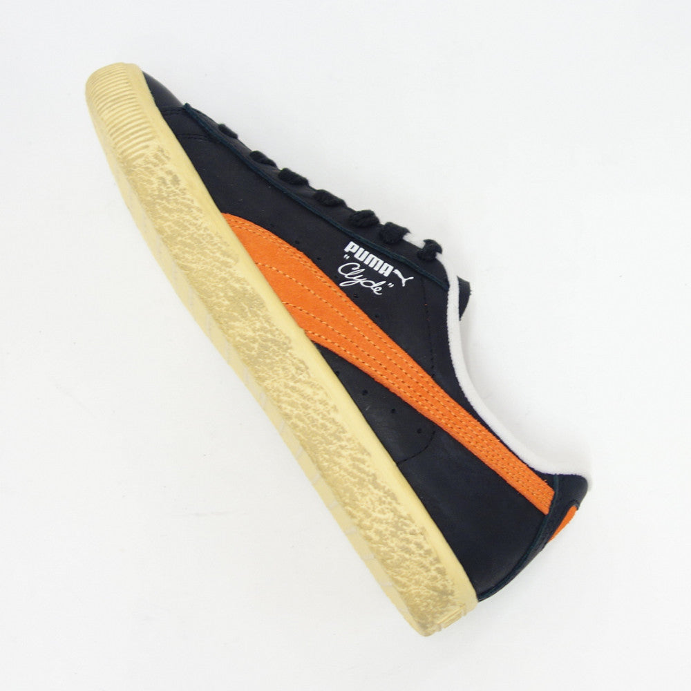 プーマ PUMA クライド VINTAGE 39468702 PUMA BLACK / RICKIE ORANGE(メンズ)ヌバックレザー ローカット スニーカー「靴」