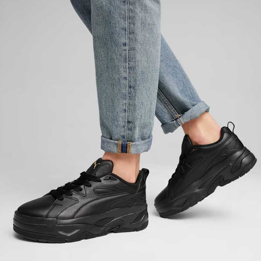 プーマPUMAブラスタードレスコードウィメンズスニーカー39609402pumablack(レディース)天然皮革厚底ローカットスニーカーウォーキング「靴」