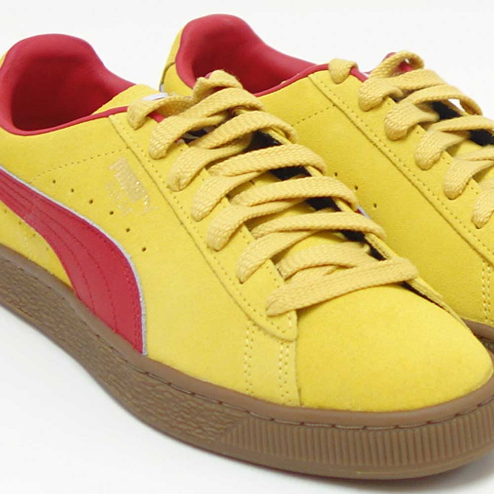 プーマPUMAスウェードテラス39645103PeleYellow-ClubRed(メンズ)スエードレザーローカットスニーカーウォーキング「靴」