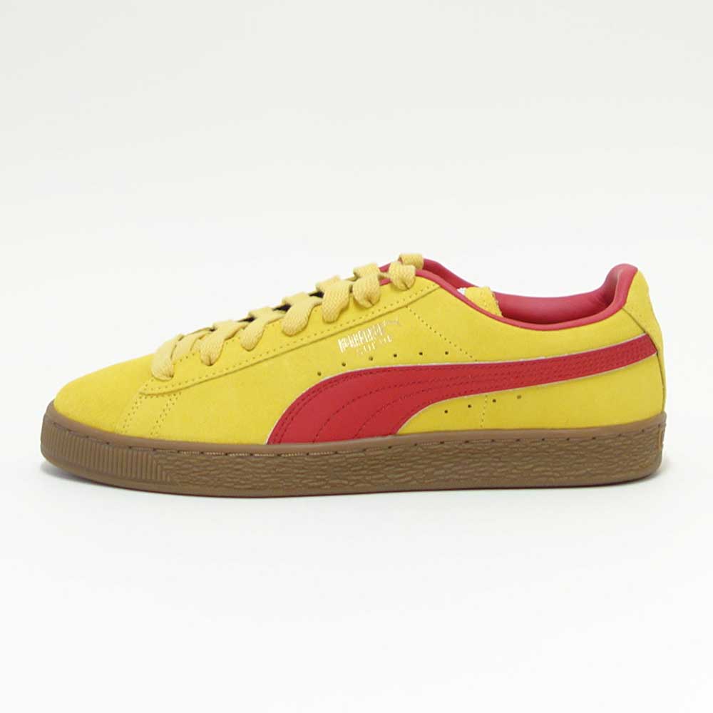 プーマPUMAスウェードテラス39645103PeleYellow-ClubRed(メンズ)スエードレザーローカットスニーカーウォーキング「靴」