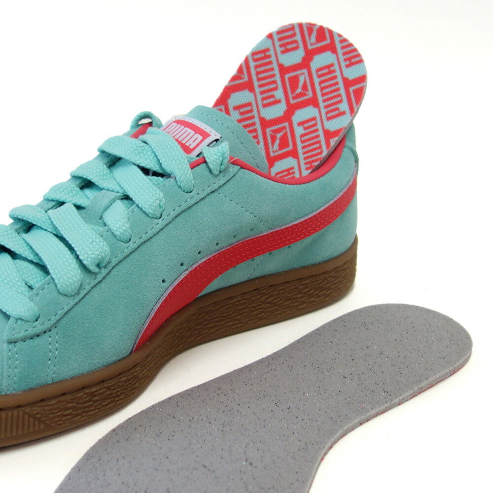 プーマPUMAスウェードTERRACEウィメンズスニーカー39645105Mint-Gum(レディース)スエードレザーローカットスニーカーウォーキング「靴」