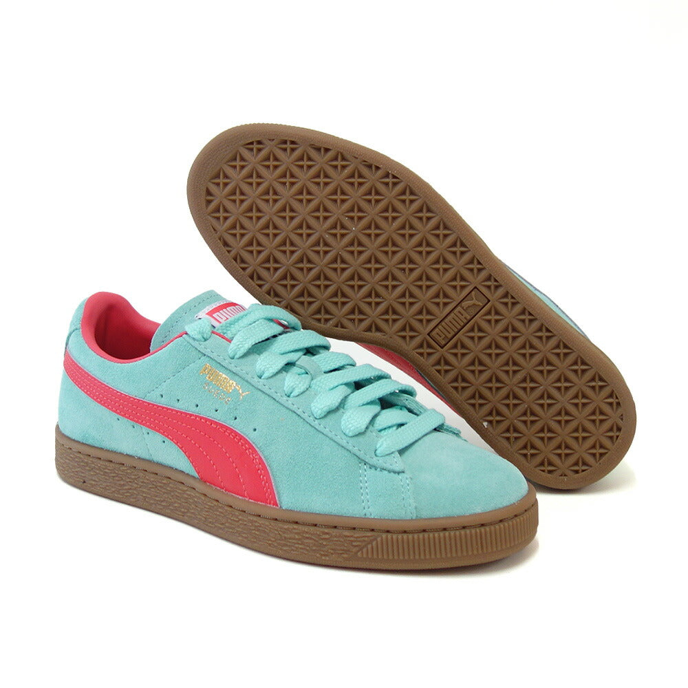 プーマPUMAスウェードTERRACEウィメンズスニーカー39645105Mint-Gum(レディース)スエードレザーローカットスニーカーウォーキング「靴」