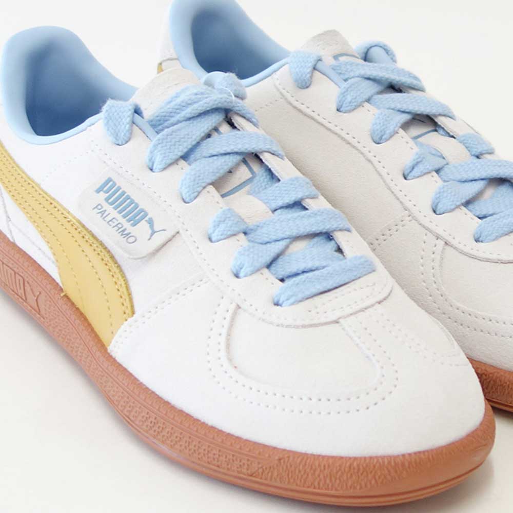 プーマPUMAユニセックスパレルモスニーカー39646362WarmWhite-ArchiveGold(レディース)スエードレザーローカットスニーカーウォーキング「靴」