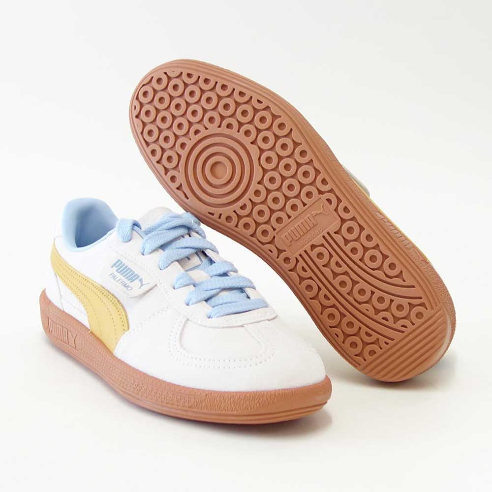 プーマPUMAユニセックスパレルモスニーカー39646362WarmWhite-ArchiveGold(レディース)スエードレザーローカットスニーカーウォーキング「靴」