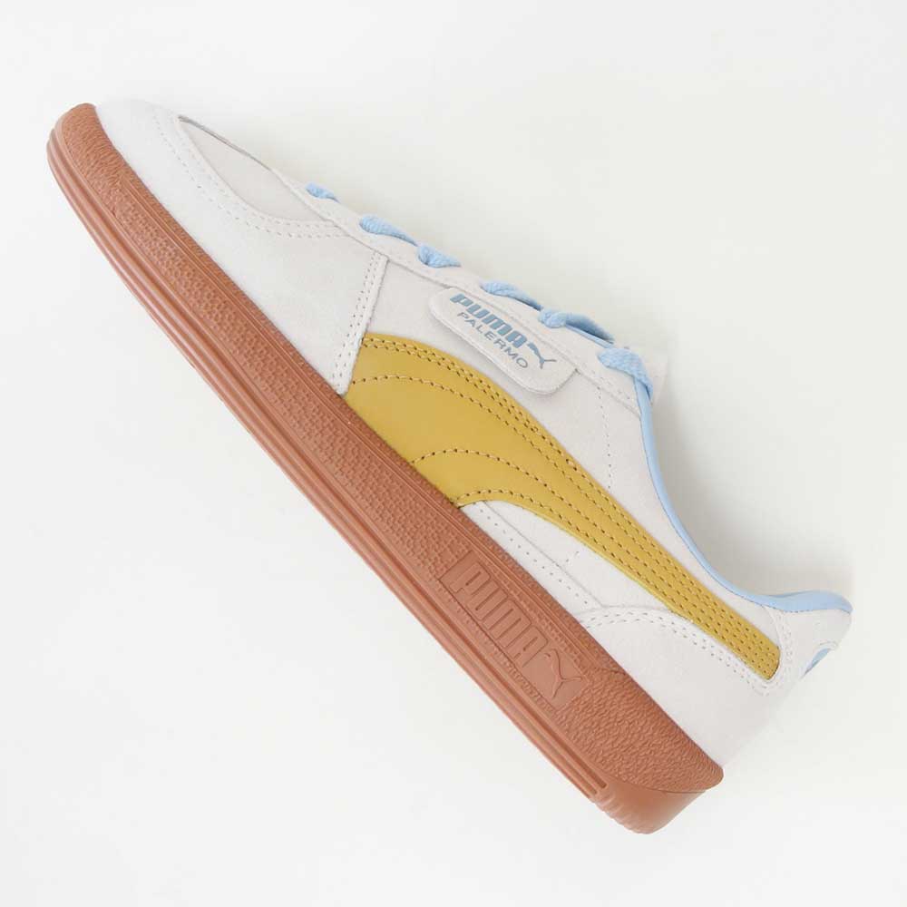 プーマPUMAユニセックスパレルモスニーカー39646362WarmWhite-ArchiveGold(レディース)スエードレザーローカットスニーカーウォーキング「靴」