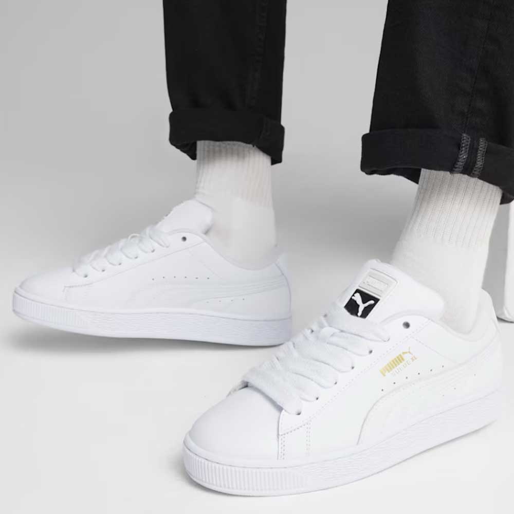 プーマPUMAスウェードXLレザースニーカー39725501PUMAWhite-VaporGray(ユニセックス)ローカットスニーカーウォーキング「靴」