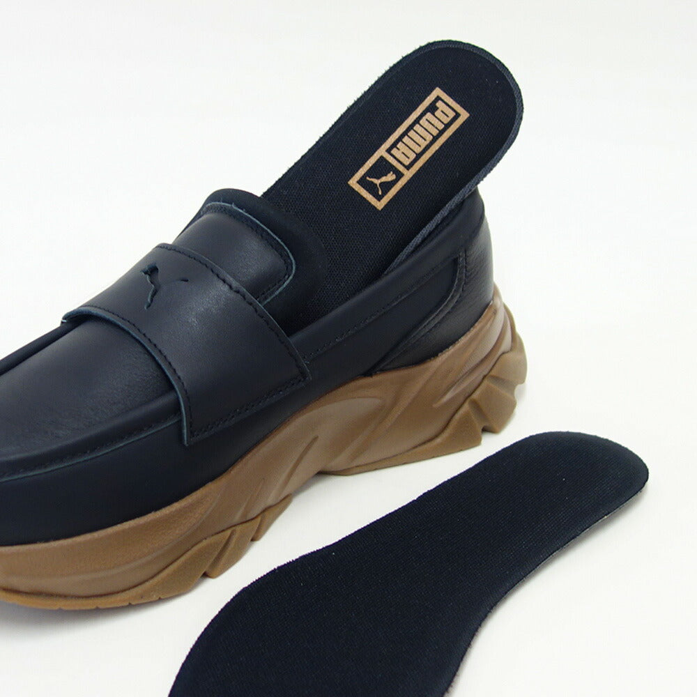 プーマPUMASOPHYRローファーウィメンズスニーカー39773003PUMABlack-Gum(レディース)天然皮革厚底ローカットスニーカースリッポン「靴」