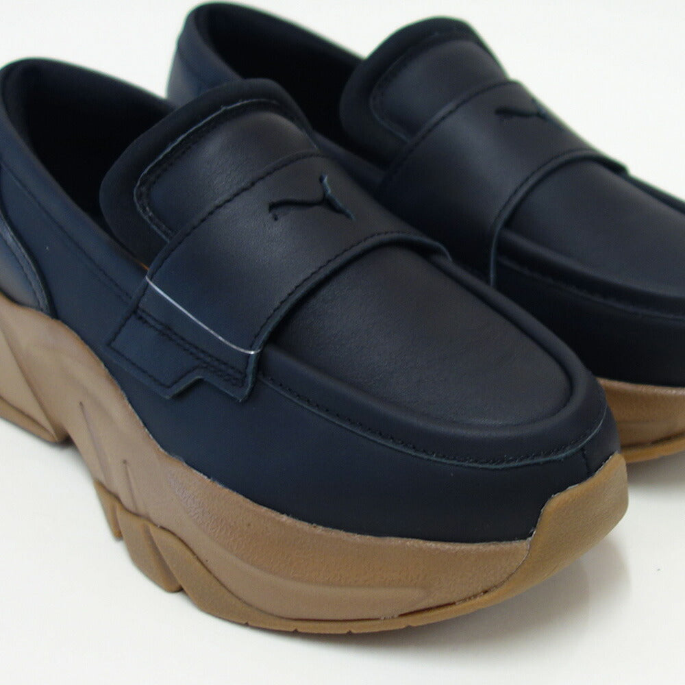 プーマPUMASOPHYRローファーウィメンズスニーカー39773003PUMABlack-Gum(レディース)天然皮革厚底ローカットスニーカースリッポン「靴」