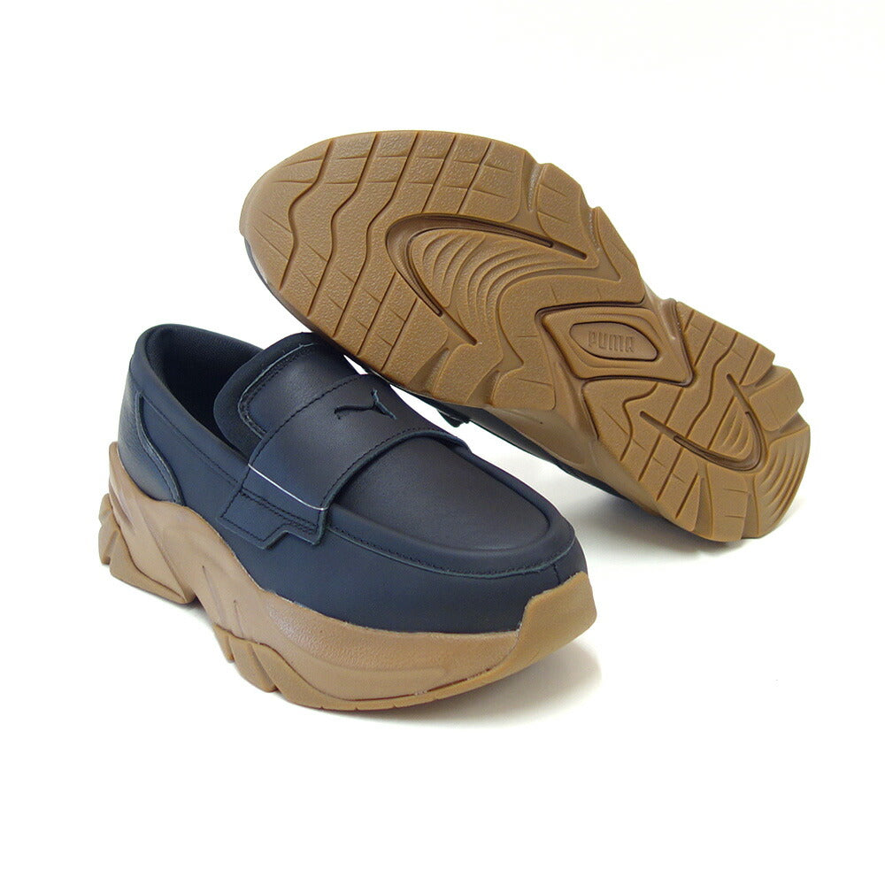 プーマPUMASOPHYRローファーウィメンズスニーカー39773003PUMABlack-Gum(レディース)天然皮革厚底ローカットスニーカースリッポン「靴」