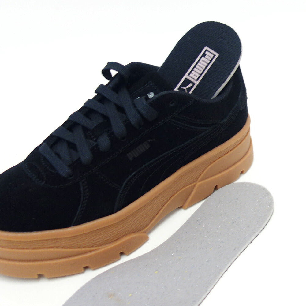 プーマPUMARIVOスウェードスニーカー39834201PUMABlack-PUMABlack(レディース)天然皮革厚底ローカットスニーカーウォーキング「靴」