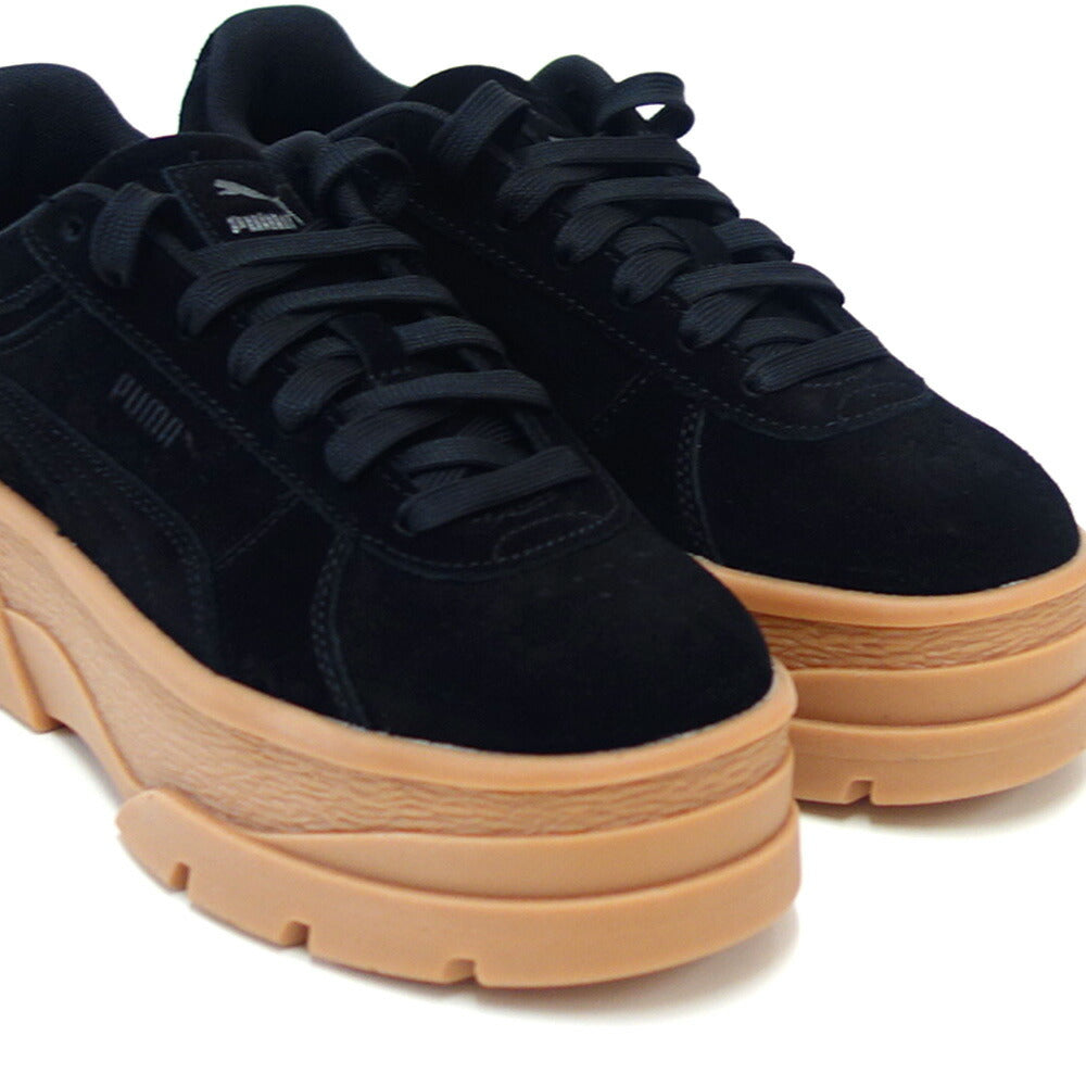 プーマPUMARIVOスウェードスニーカー39834201PUMABlack-PUMABlack(レディース)天然皮革厚底ローカットスニーカーウォーキング「靴」