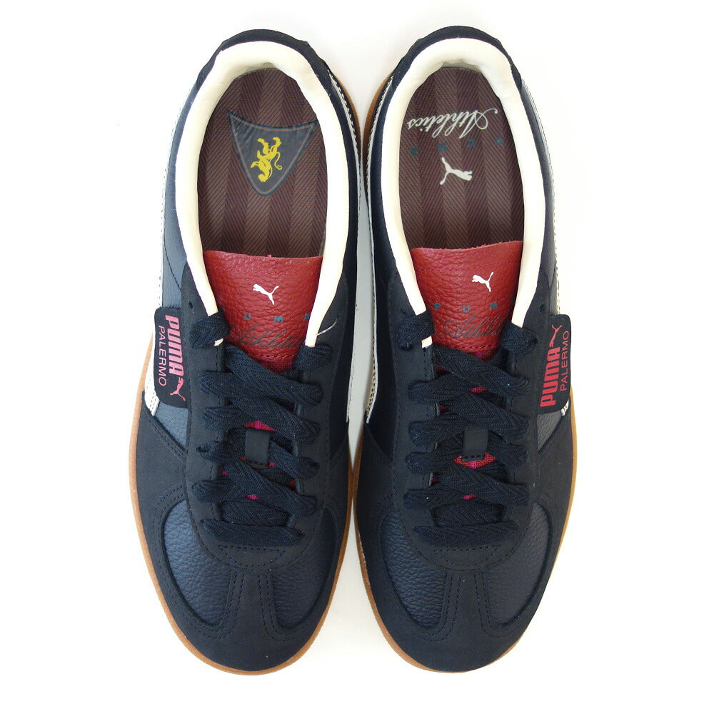 プーマPUMAパレルモPLAYERSLANE39852501PUMABlack-IntenseRed(メンズ)天然皮革ローカットスニーカーウォーキング「靴」