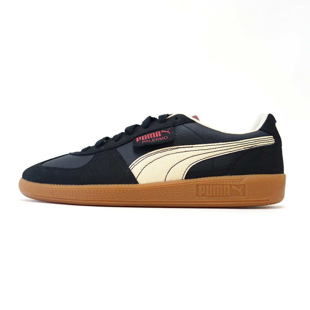 プーマPUMAパレルモPLAYERSLANE39852501PUMABlack-IntenseRed(メンズ)天然皮革ローカットスニーカーウォーキング「靴」