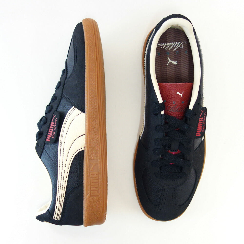 プーマPUMAパレルモPLAYERSLANE39852501PUMABlack-IntenseRed(メンズ)天然皮革ローカットスニーカーウォーキング「靴」