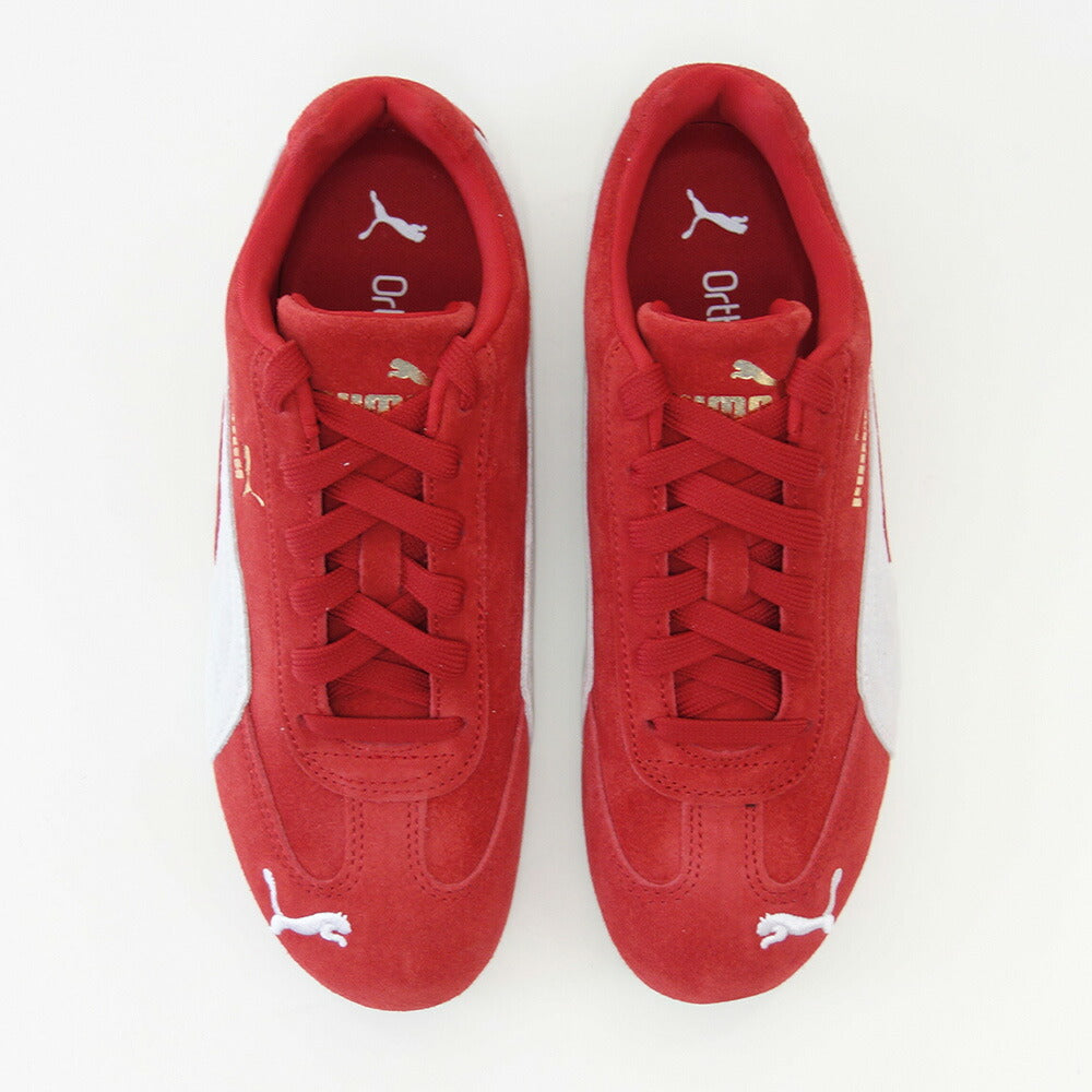 プーマPUMAスピードキャットOG39884602ForAllTimeRed-PUMAWhite(ユニセックス)スエード天然皮革ローカットスニーカー赤レッドストリートカジュアル「靴」