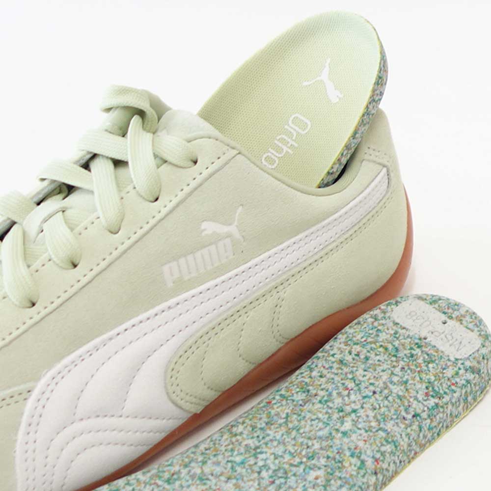 プーマPUMAスピードキャットOG39884648PistachioGreen-WarmWhite(レディース)スエード天然皮革ローカットスニーカーストリートカジュアル「靴」
