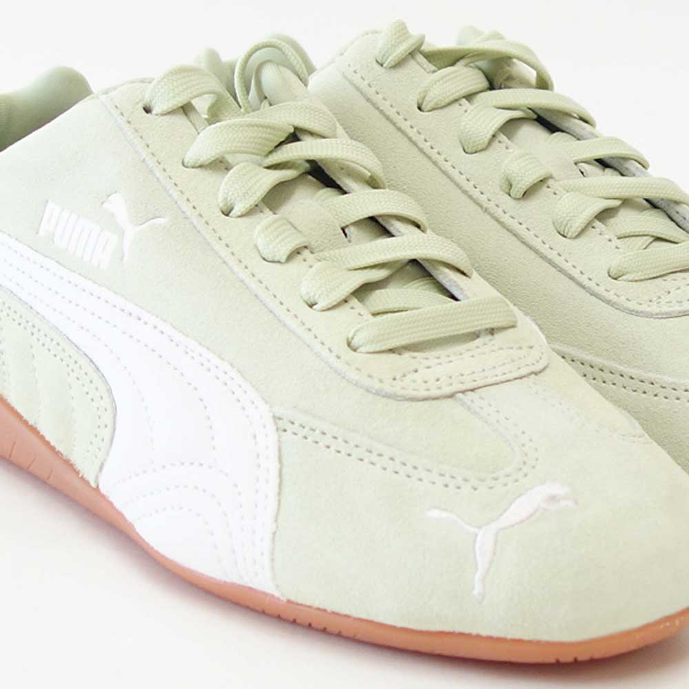 プーマPUMAスピードキャットOG39884648PistachioGreen-WarmWhite(レディース)スエード天然皮革ローカットスニーカーストリートカジュアル「靴」