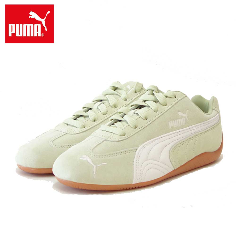 プーマPUMAスピードキャットOG39884648PistachioGreen-WarmWhite(レディース)スエード天然皮革ローカットスニーカーストリートカジュアル「靴」