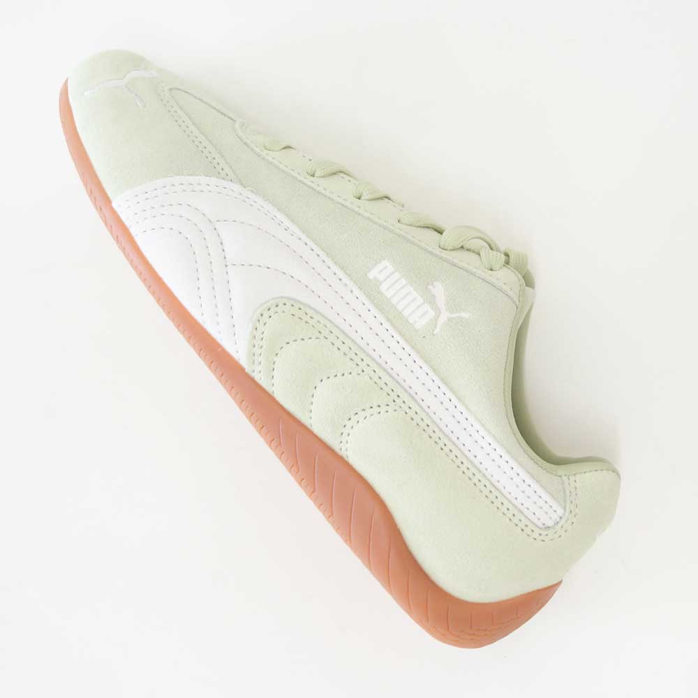 プーマPUMAスピードキャットOG39884648PistachioGreen-WarmWhite(レディース)スエード天然皮革ローカットスニーカーストリートカジュアル「靴」