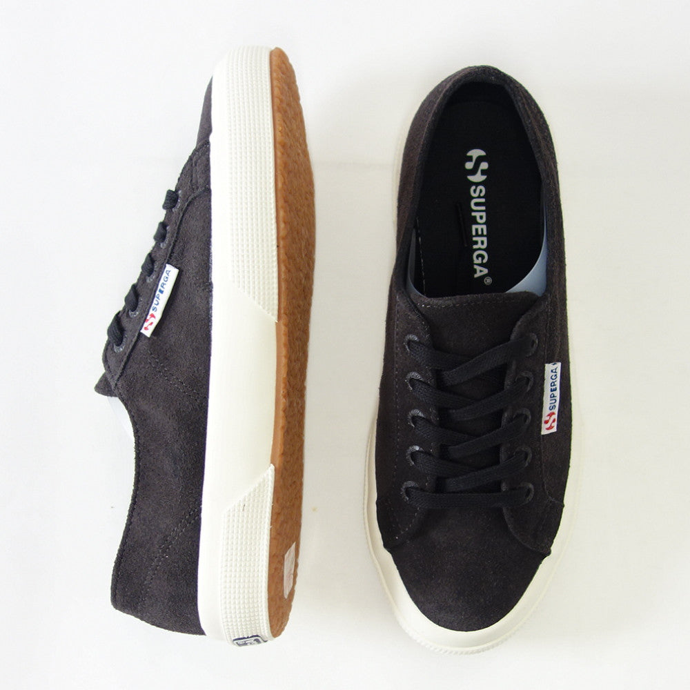 スペルガ SUPERGA 2750 SUEDE(ユニセックス)BLACK BRISTOL-FAVORIO (3a111e6wai5) 風合いの良い天然皮革スニーカー スエード 「靴」