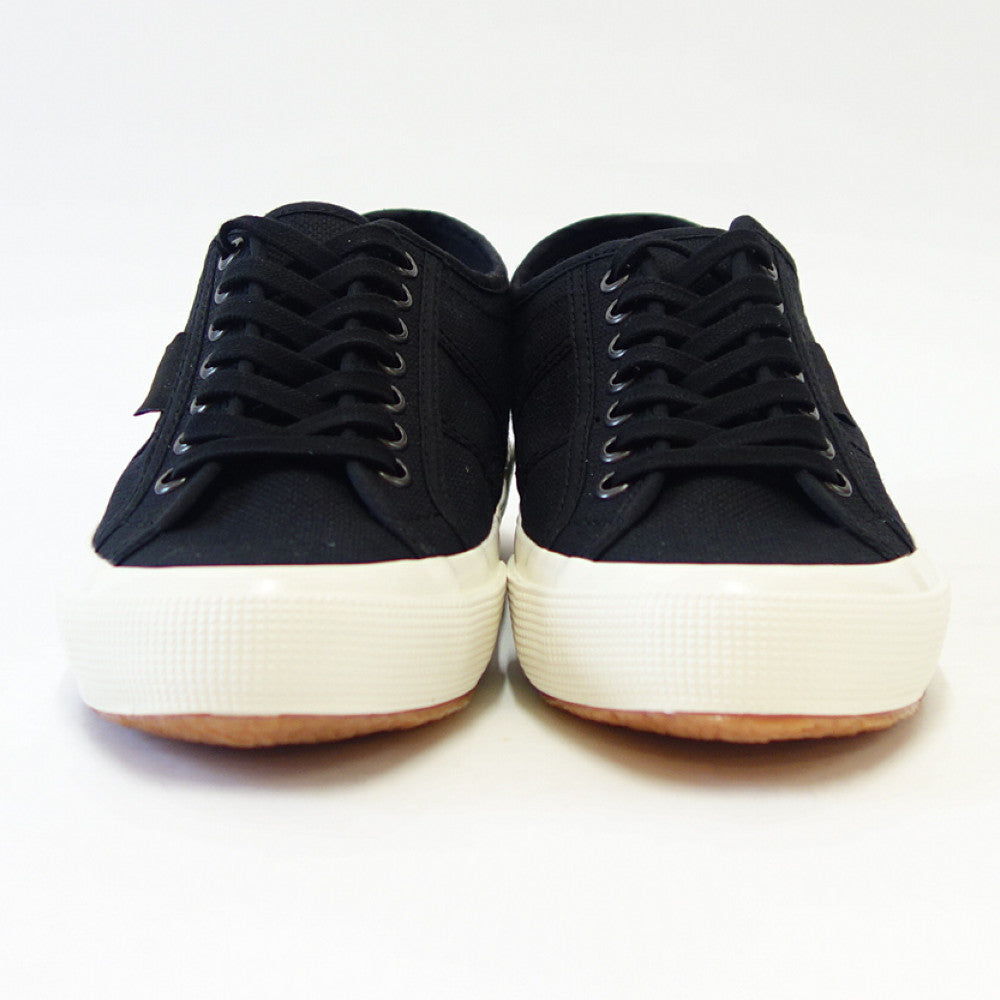 スペルガ SUPERGA 2750 OG(ユニセックス)BLACK-WHITE AVORIO (3a3111twahu) ナチュラルなキャンバススニーカー 「靴」