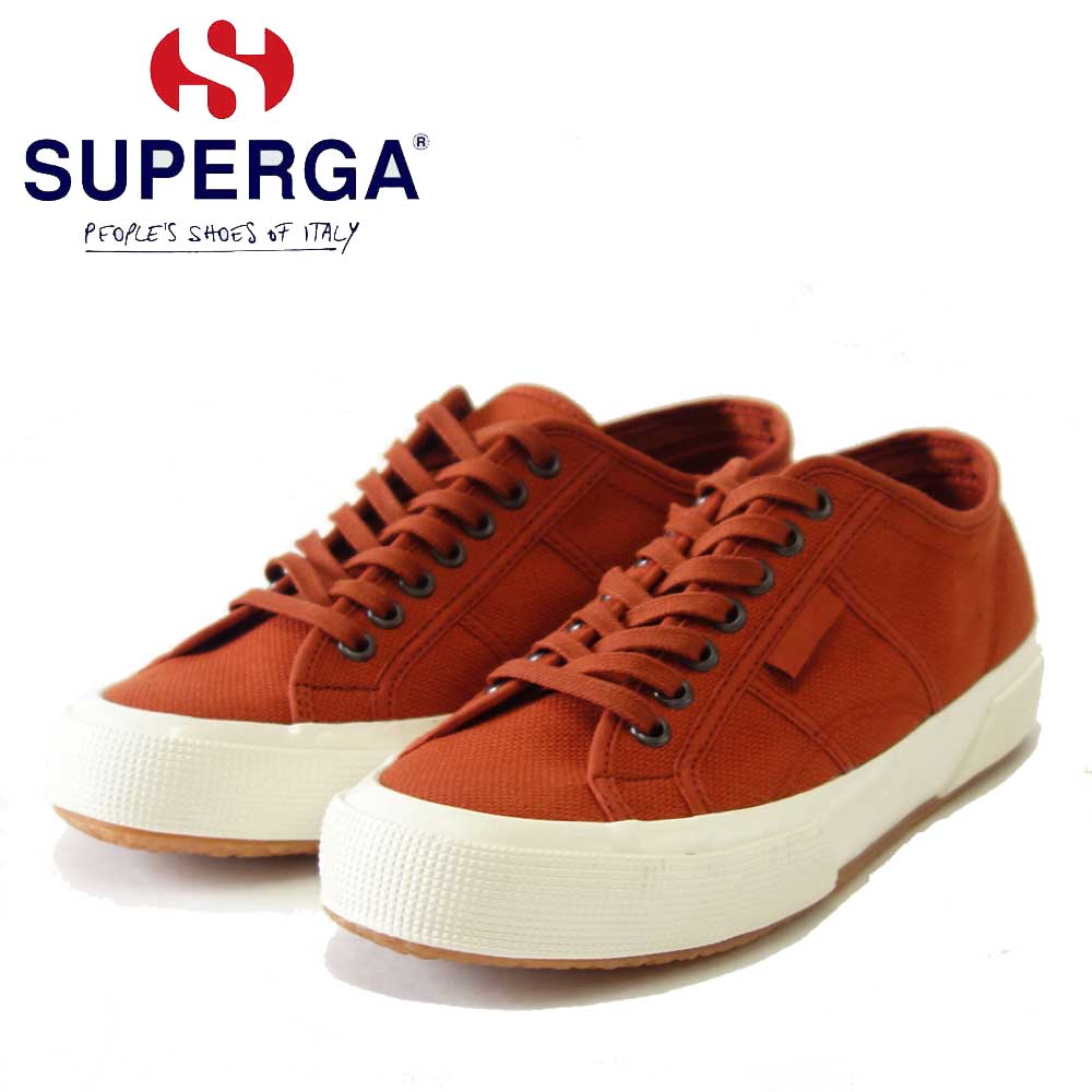 スペルガ SUPERGA 2750 OG(ユニセックス)BROWN PIQUANT-AVORIO (3a3111twaqs) ナチュラルなキャンバススニーカー 「靴」